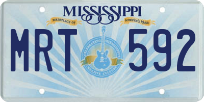 MS license plate MRT592