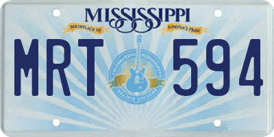 MS license plate MRT594