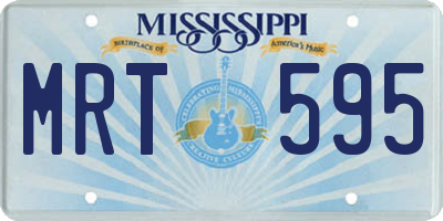 MS license plate MRT595