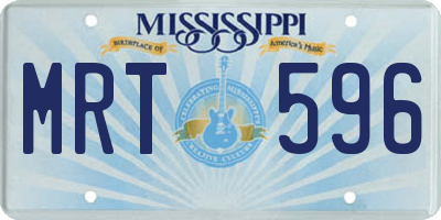 MS license plate MRT596