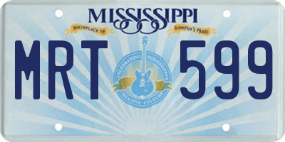 MS license plate MRT599
