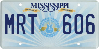 MS license plate MRT606