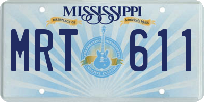 MS license plate MRT611