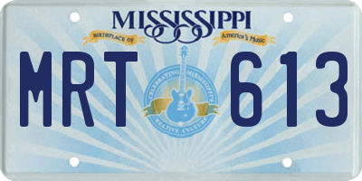 MS license plate MRT613