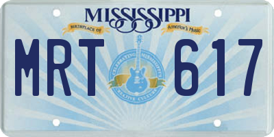 MS license plate MRT617