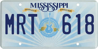 MS license plate MRT618