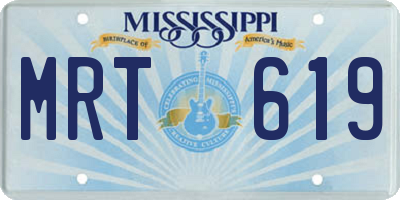 MS license plate MRT619