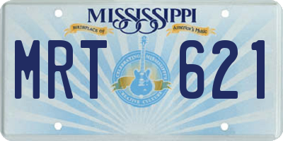 MS license plate MRT621