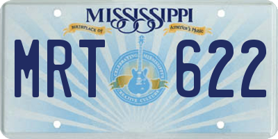 MS license plate MRT622