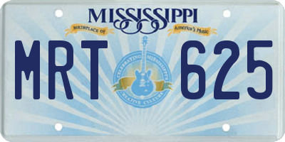MS license plate MRT625
