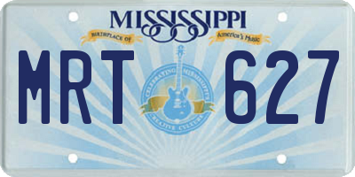 MS license plate MRT627