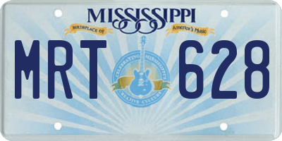 MS license plate MRT628