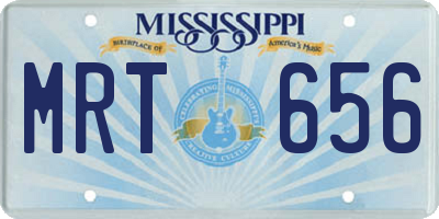 MS license plate MRT656