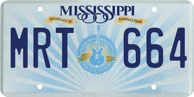 MS license plate MRT664