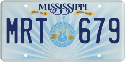 MS license plate MRT679
