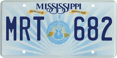 MS license plate MRT682