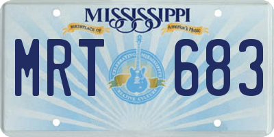 MS license plate MRT683