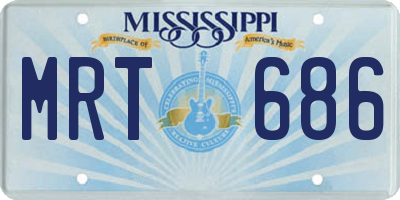 MS license plate MRT686