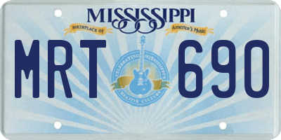 MS license plate MRT690