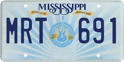 MS license plate MRT691