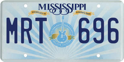 MS license plate MRT696