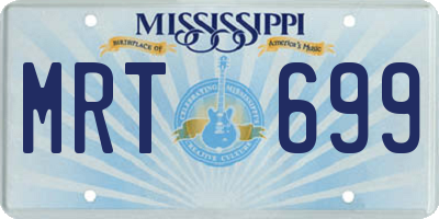 MS license plate MRT699