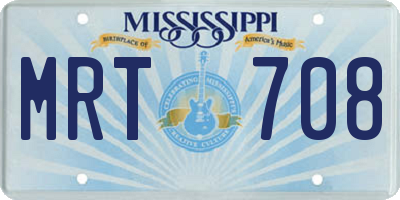 MS license plate MRT708