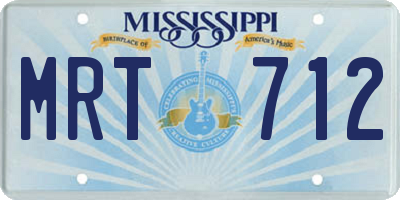 MS license plate MRT712