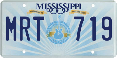 MS license plate MRT719