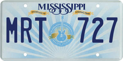 MS license plate MRT727
