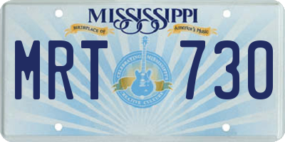 MS license plate MRT730