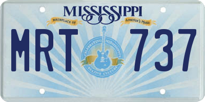 MS license plate MRT737