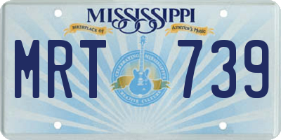 MS license plate MRT739