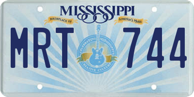MS license plate MRT744