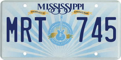 MS license plate MRT745
