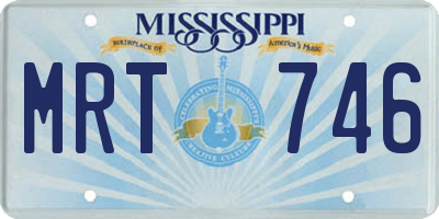 MS license plate MRT746