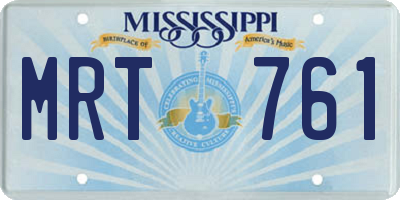 MS license plate MRT761