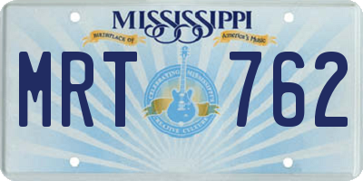 MS license plate MRT762