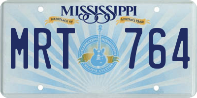 MS license plate MRT764