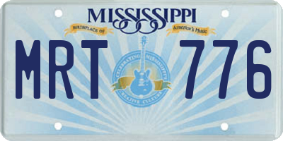 MS license plate MRT776