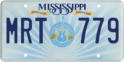 MS license plate MRT779