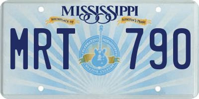 MS license plate MRT790