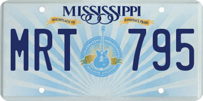 MS license plate MRT795