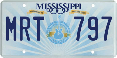 MS license plate MRT797