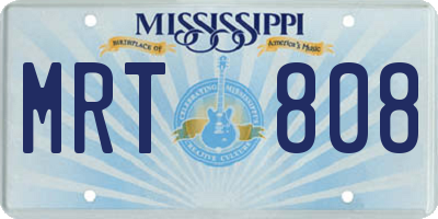 MS license plate MRT808