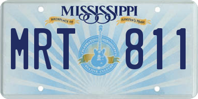 MS license plate MRT811
