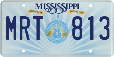 MS license plate MRT813
