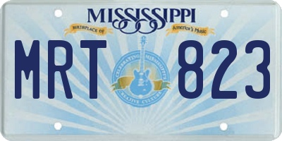MS license plate MRT823
