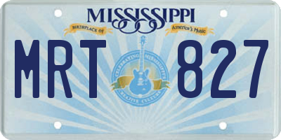 MS license plate MRT827