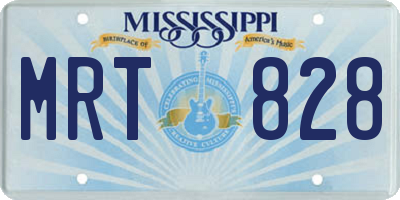 MS license plate MRT828